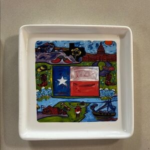 Texas ceramic 6 inch decorative plates